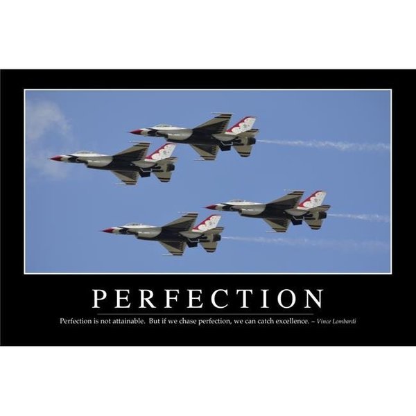 Stocktrek Images Perfection - Inspirational Quote & Motivational Poster. It Reads - Perfection is Not Attainable. But If We Chase Perfection We Can Catch Excellence. Vince Lombardi Poster Print; 34 x 22 - Large PSTSTK107233MLARGE